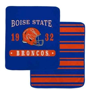 NCAA Boise State Broncos Varsity Plaque Double Sided Royal Plush Blanket - Picture 1 of 1