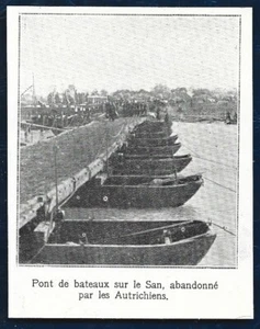 1914  --  POLOGNE . PONT DE BATEAUX SUR LA SAN ABANDONNE PAR AUTRICHIENS . 3Z584 - Picture 1 of 1