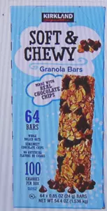 Kirkland Signature Soft & Chewy Granola Bars, 0.85 oz, 64-count 3 Boxs Free Ship - Picture 1 of 5