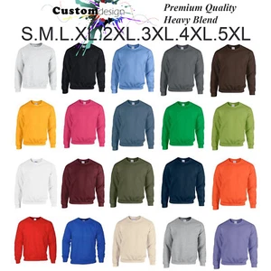 Heavy Blend Blank Plain Basic Sweat Sweater Jumper Sweatshirt Fleece S - 5XL - Picture 1 of 15