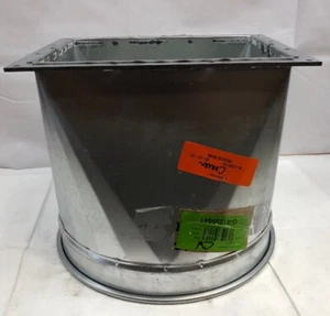 Heavy Duty Rectangular 9" x 12" to Round 14" Transition x 12" L - 14 Gauge Steel - Picture 1 of 6