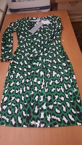 DVF Diane von Furstenberg Kleid neu mit Etikett Muriel gepunktet Katze grün 0 - Bild 1 von 10