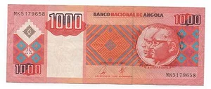 ANGOLA 1000 KWANZAS 2003 PICK 150 LOOK SCANS - Picture 1 of 2