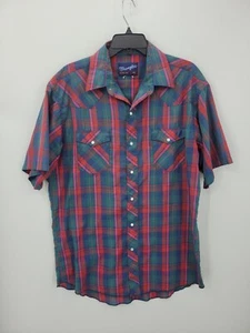 Wrangler Hemd Herren 16,5 X-Long Tails rot blau grün bezahlt Western Cowboy - Bild 1 von 6