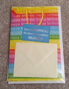 Gutschein Karte Glückwunsch Karte Geburtstag Happy  Birthday sehr stylisch   Neu - Bild 1 von 1