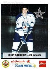 1998-99 Sudbury Wolves Police #16 Corey Sabourin