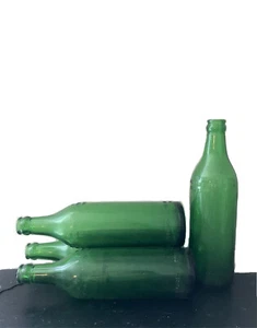 Cloverdale Spring Co. Limes & Lithia Tall Vintage Green Glass Bottles Set Of 4 - Picture 1 of 9