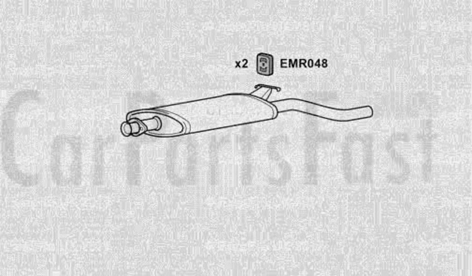 EXSB6013 Silencieux Arrière Saab 9000 2.3 Essence Berline 10/1989 À 09/1990 Foto 1 de 1