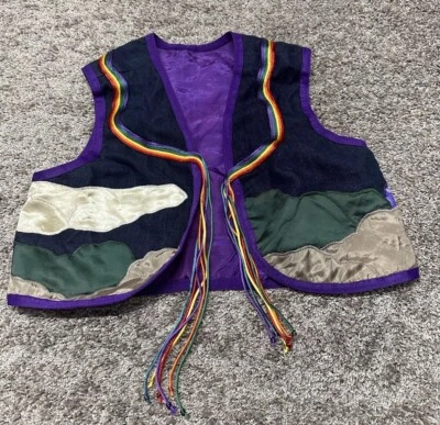 Chaleco Orgullo De Colección Personalizado Naturaleza Águila Vista Montaña Apliques Pequeño Con Bolsillo Foto 1 de 4