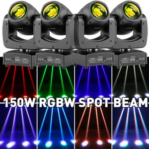 Moving Head Bühnenbeleuchtung DJ Weihnachtslicht 150W RGBW LED DMX Beam Disco Lichter - Bild 1 von 16
