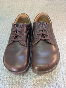 Birkenstock Shoes Mens Size 7 Brown Leather Derby Memphis Oxfords Lace Up - Picture 1 of 15