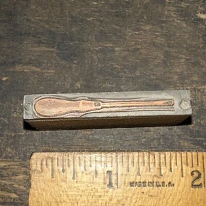 Print Block “ Screwdriver ” Copper Face Printing Block! - Picture 1 of 3
