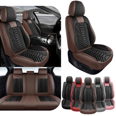 For Jeep Grand Cherokee Wrangler Car Seat Cover Full Set Leather Front Rear Foto 1 de 4
