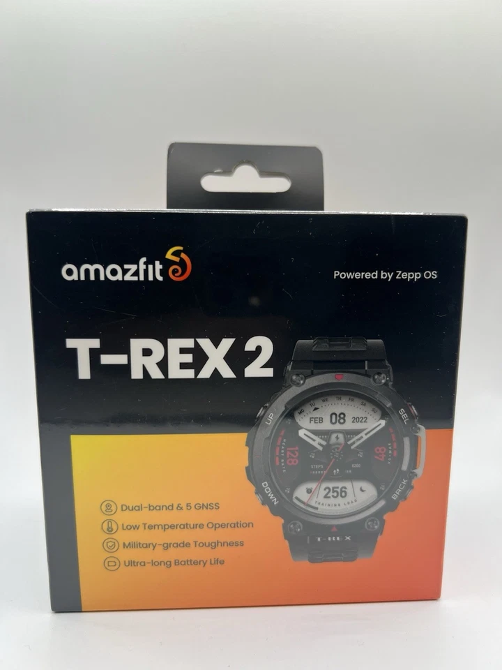 Amazfit A2170 T-Rex 2 Smartwatch GPS Ember Black  Brand New Sealed Box - Image 1 of 4