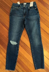 Good American Jeans Womens 4/27 Good Legs Crop Skinny Stretch Ripped Classic - Picture 1 of 5