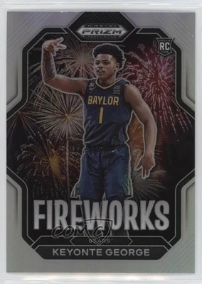 2023 Panini Prizm Draft Picks Fireworks Silver Keyonte George #14 Rookie RC - Image 1 of 2