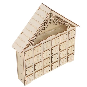 Christmas Countdown Calendar 2025: Wooden Village Advent with LED Light - 24 - Picture 1 of 12
