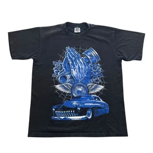 Camicia grafica y2k West Coast Street Gear Lowrider Chicano marrone stile orgoglio XL - Foto 1 di 7