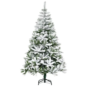 Árbol de Navidad artificial con copos de nieve HOMCOM 6 pies con puntas de rama realistas - Imagen 1 de 11