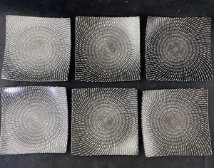 Set di 6 piatti da insalata quadrati celesti 7" usati in ottime condizioni stili di vita - Foto 1 di 3