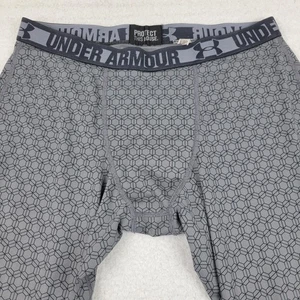 Pantalones de compresión Under Armour para hombre XL gris HeatGear 3/4 longitud logotipo estampado - Imagen 1 de 9