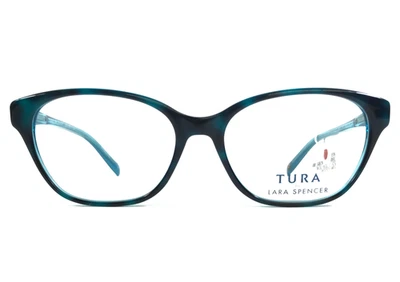 Marco de gafas Tura by Lara Spencer LS114 VERDE AZULADO azul ojo de gato borde completo 53-16-135 Foto 1 de 4