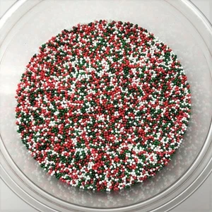 Christmas Jingle Mix Nonpareils Red Green White Bakery Topping 8 pounds - Picture 1 of 1