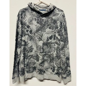 Robert Graham 2XL Skull Tropic Thunder Print grau Hoodie Pullover Sweatshirt - Bild 1 von 9