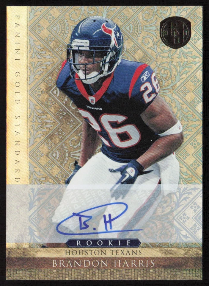 2011 Panini Gold Standard Auto Silver /499 Brandon Harris #162 Rookie Texans - Image 1 of 2