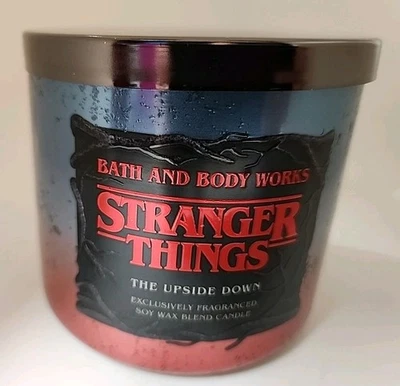 Bath & Body Works STRANGER THINGS THE UPSIDE DOWN 3 WICK CANDLE NEW - Image 1 of 4
