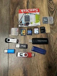 USB/sandisk Flash Drive Lot Of 13 - Afbeelding 1 van 10