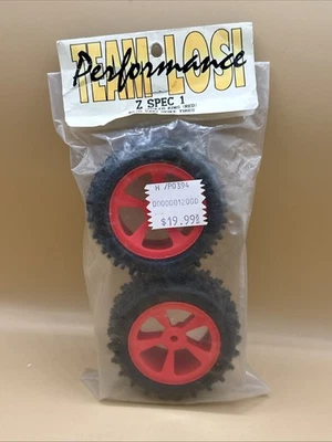 Llantas traseras con radios Team Losi 1/10 Z Spec 1 - Neumáticos Vari Spike rojos de colección raros Foto 1 de 2