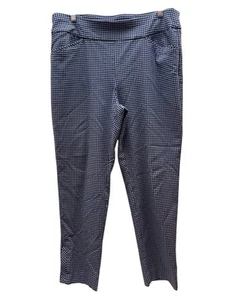 Perfect Stretch By Chicos Purple & Black Pull-up Pants Womens Size Large (2) - Picture 1 of 6