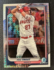 Mike Trout 2024 Bowman Mega Box Mojo Refractor Los Angeles Angels - Bild 1 von 1