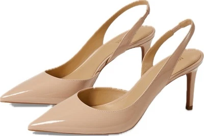 Michael Kors Women's Alina Flex Sling-back Pumps Patent Leather Blush Beige 10 M - Image 1 of 4