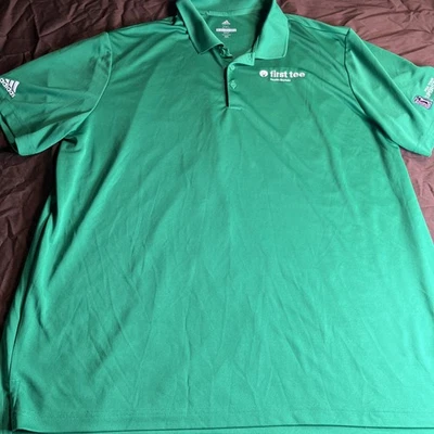 Camisa Polo de Golf Adidas 2XL Verde La Primera Camiseta Norte Florida PGA Tour Superstore Foto 1 de 4