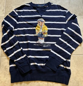 Polo Ralph Lauren Uomo CP 93 Orso Marinaio Pullover Girocollo Camicia Taglia S - Foto 1 di 5