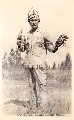 Postal de Patsy Henderson (nombre indio Kulson) Tagish Yukon Canadá fiebre del oro Foto 1 de 2