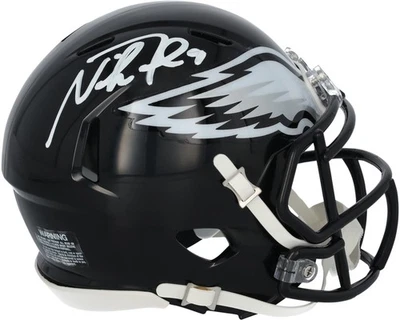 Nick Foles Philadelphia Eagles Signed Riddell 2002 Alternate Speed Mini Helmet - Image 1 of 3