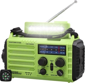 Solarbetriebenes Baustellenradio | Handkurbel mit PowerBank - Bild 1 von 6