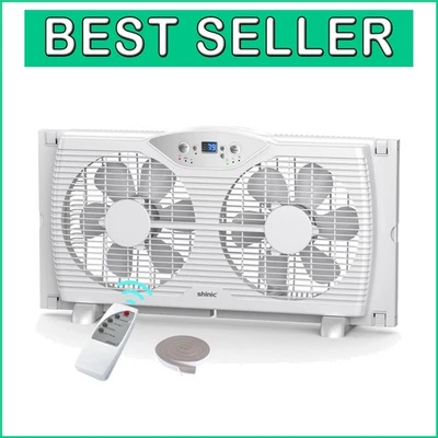 Versatile 9" Window Fan with Expandable Width & Programmable Thermostat Control - Image 1 of 4