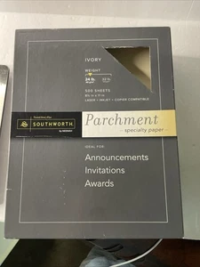 Papel especial Southworth Pergamino 24 lb. Marfil (~90 hojas) - Imagen 1 de 2