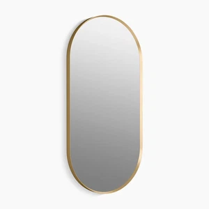 Kohler K-31371-BGL Essential 18 x 36 Inch Oval Wall Mounted Bathroom Gold Mirror - Picture 1 of 4