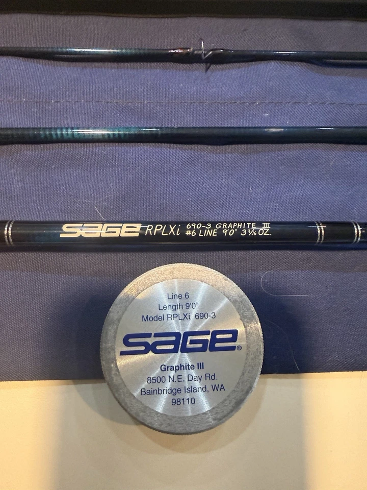 Sage RPLXi 690-3 peças 9 pés 6 Wt. Vara de mosca - Imagem 1 de 4