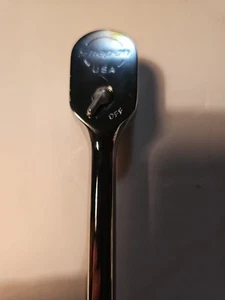 Snap-on Tools USA NEW 3/8" Drive Long Handle Fixed-Head Chrome Ratchet FL80 - Bild 1 von 4
