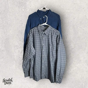 Polo Ralph Lauren Herren XXL 2 Teiliges Hemdpaket Karo Einfarbig Button Down Freizeit - Bild 1 von 6