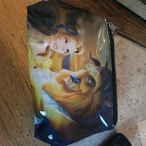 Loungefly Disney /Beauty & the Beast Zipper Pouch Cosmetic Bag Double Sided - Picture 1 of 4