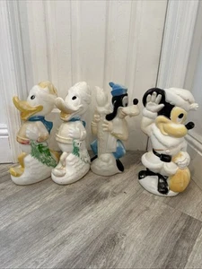 4 Vintage Empire Walt Disney Blow Molds Donald Duck Goofy Minnie 15" Christmas - Picture 1 of 8