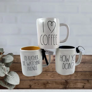 RAE DUNN "HOW YOU DOIN?", "I'd Rather Be Watching Friends", I Love Kaffeetassen - Bild 1 von 6