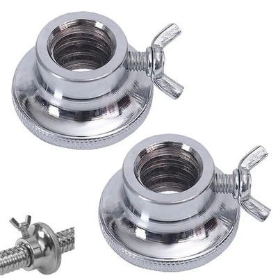 SQUEQU 2 Pack Dumbbell Collars Spin Locking Nut with Safety Lock Screw Clamps for 1'...